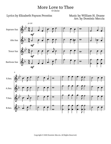 More Love To Thee (arr. Dominic Meccia)