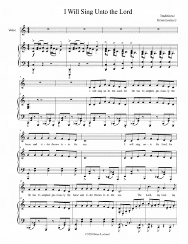 I Will Sing Unto the Lord(Horse and Rider) (arr. Brian Lockard)
