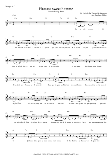 Homme Sweet Homme (arr. Stephane ELSINY)