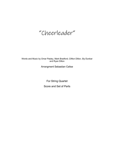 Cheerleader (arr. Sebastian Calise)