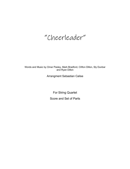 Cheerleader (arr. Sebastian Calise)