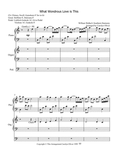 What Wondrous Love is This-Piano/Organ (arr. Carolyn Oliver)