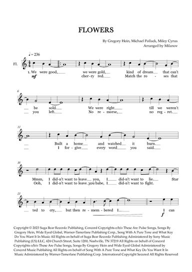 Flowers (arr. Milanov)