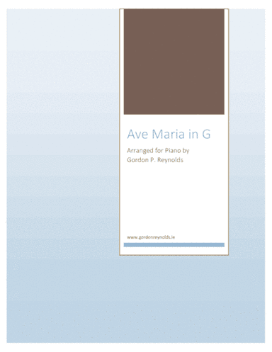 Ave Maria for Piano in G (arr. G.P. Reynolds)
