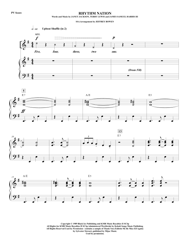 Rhythm Nation (arr. Jeffrey Bowen)