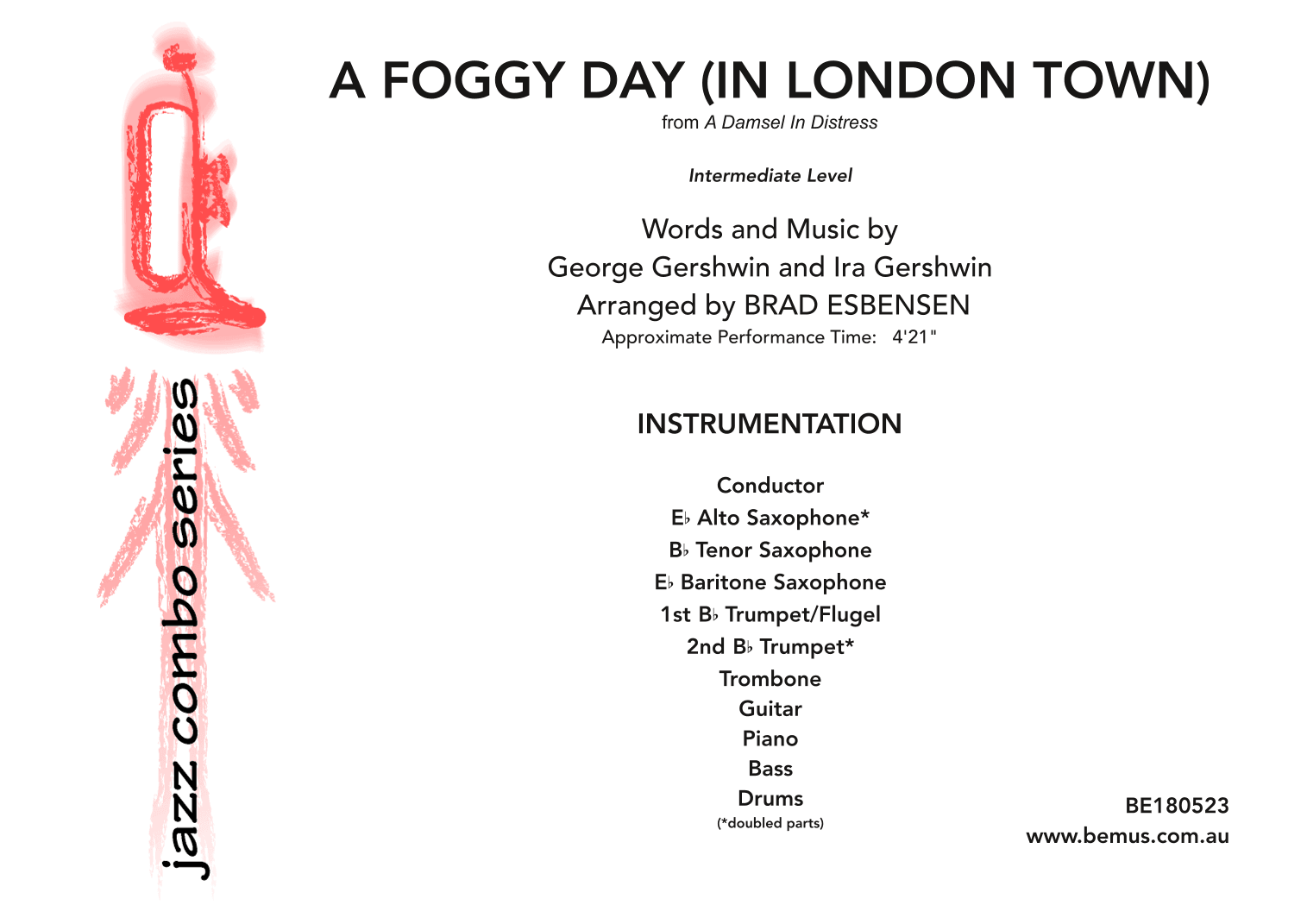 A Foggy Day (In London Town)  from A DAMSEL IN DISTRESS (arr. Brad Esbensen)