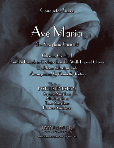 Ave Maria - Gounod & Bach (for Saxophone Quartet SATB) (arr. Kenneth Abeling)