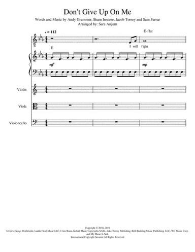 Don't Give Up On Me (arr. Sara Anjum)