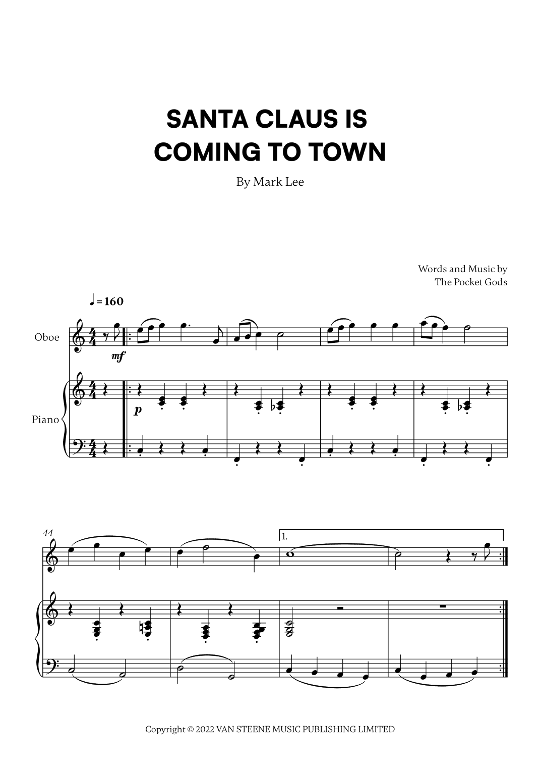 Santa Claus Is Coming To Town (arr. Cadenza Editions)