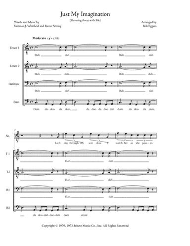 Just My Imagination (running Away With Me) (arr. Bob Eggers)