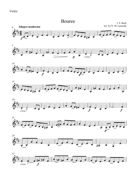 Bouree (arr. Nick Lacanski)