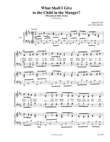 What Shall I Give to the Child in the Manger? (SATB) (arr. Curtis Hanson)