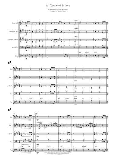 All You Need Is Love (arr. Amauri Lopes)
