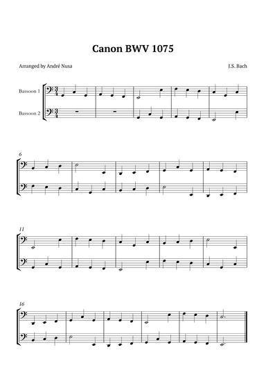 Canon BWV 1075 (arr. André Nusa)