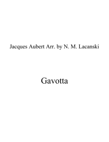 Gavotta for Violin and Cello (arr. Nick Lacanski)