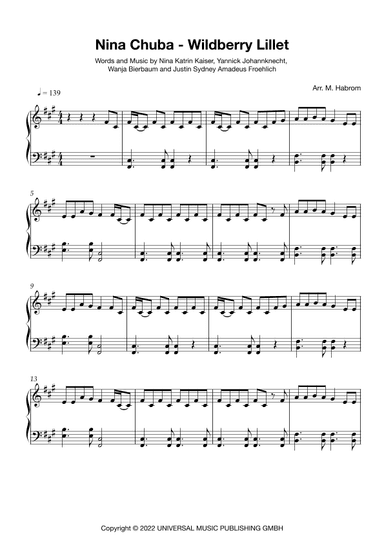 Wildberry Lillet (arr. Michael Habrom)