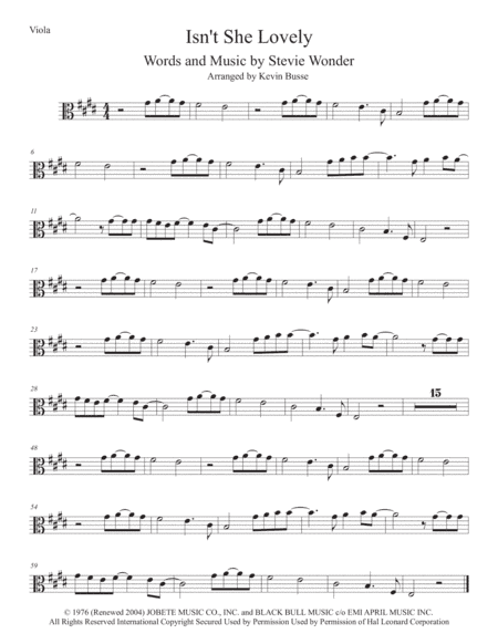 Isn't She Lovely (arr. Kevin Busse)