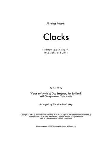 Clocks (arr. Caroline McCaskey)