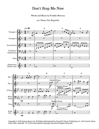 Don't Stop Me Now (arr. Henry Von Ruprecht)