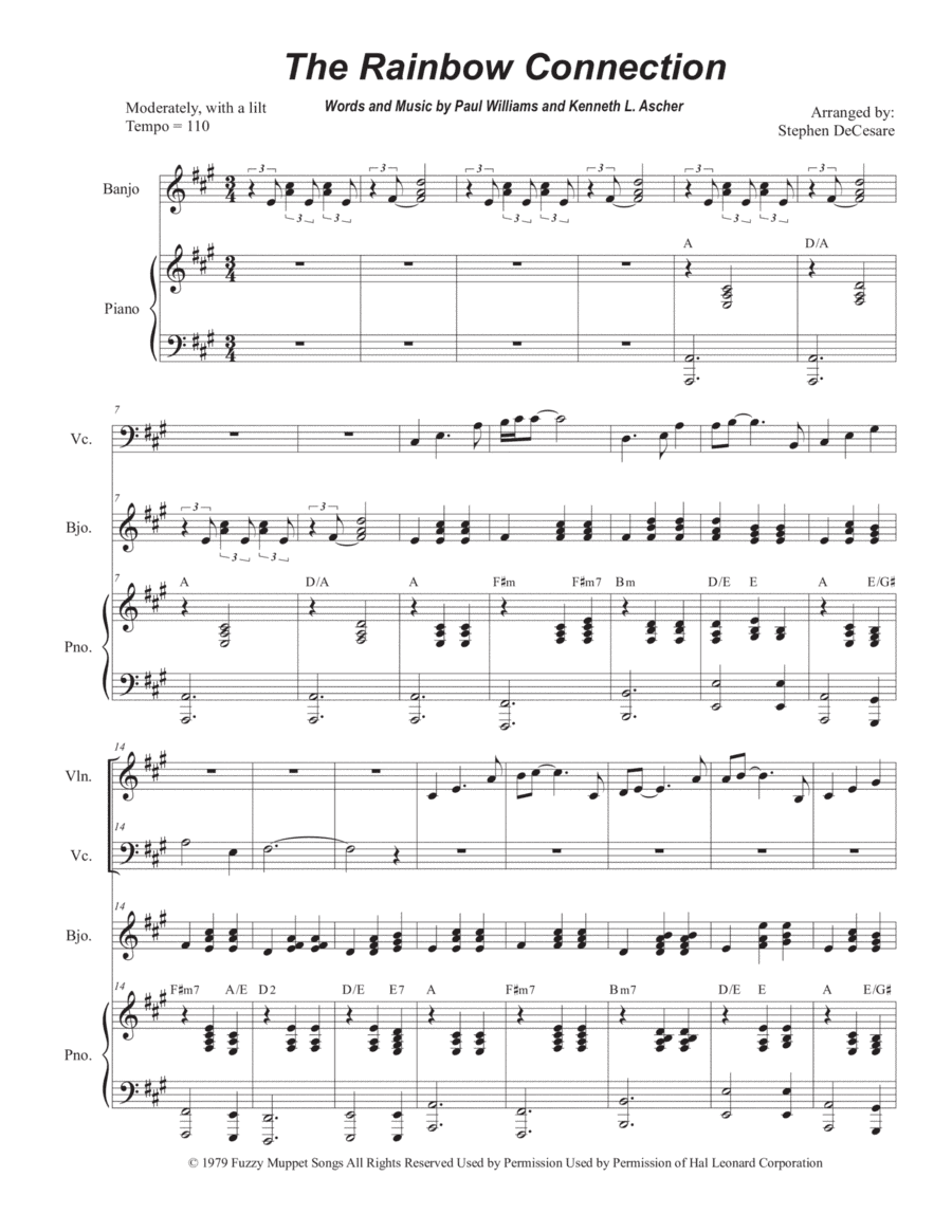 The Rainbow Connection (arr. Stephen DeCesare)