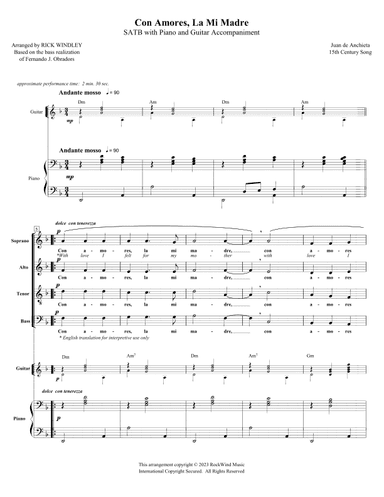 Con Amores, La Mi Madre (arr. Rick Windley)