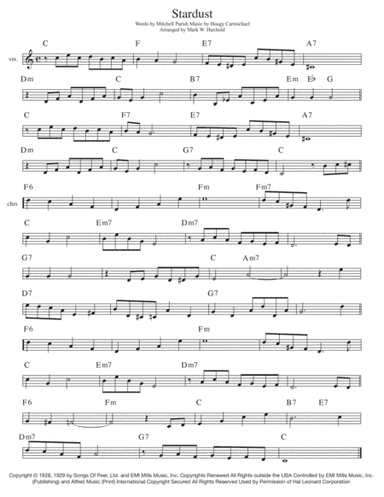 Stardust (arr. Mark W. Huxhold)