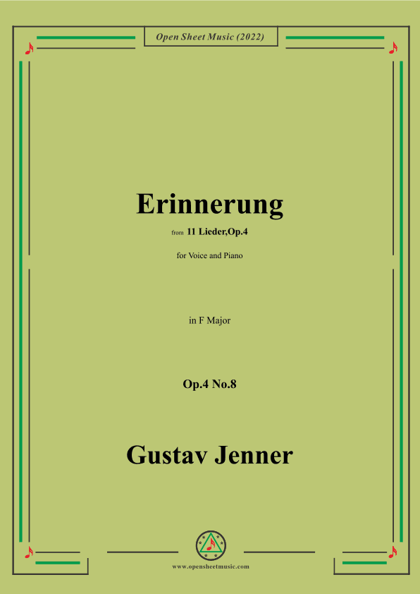 Jenner-Erinnerung,in F Major,Op.4 No.8 (arr. OSM Press)