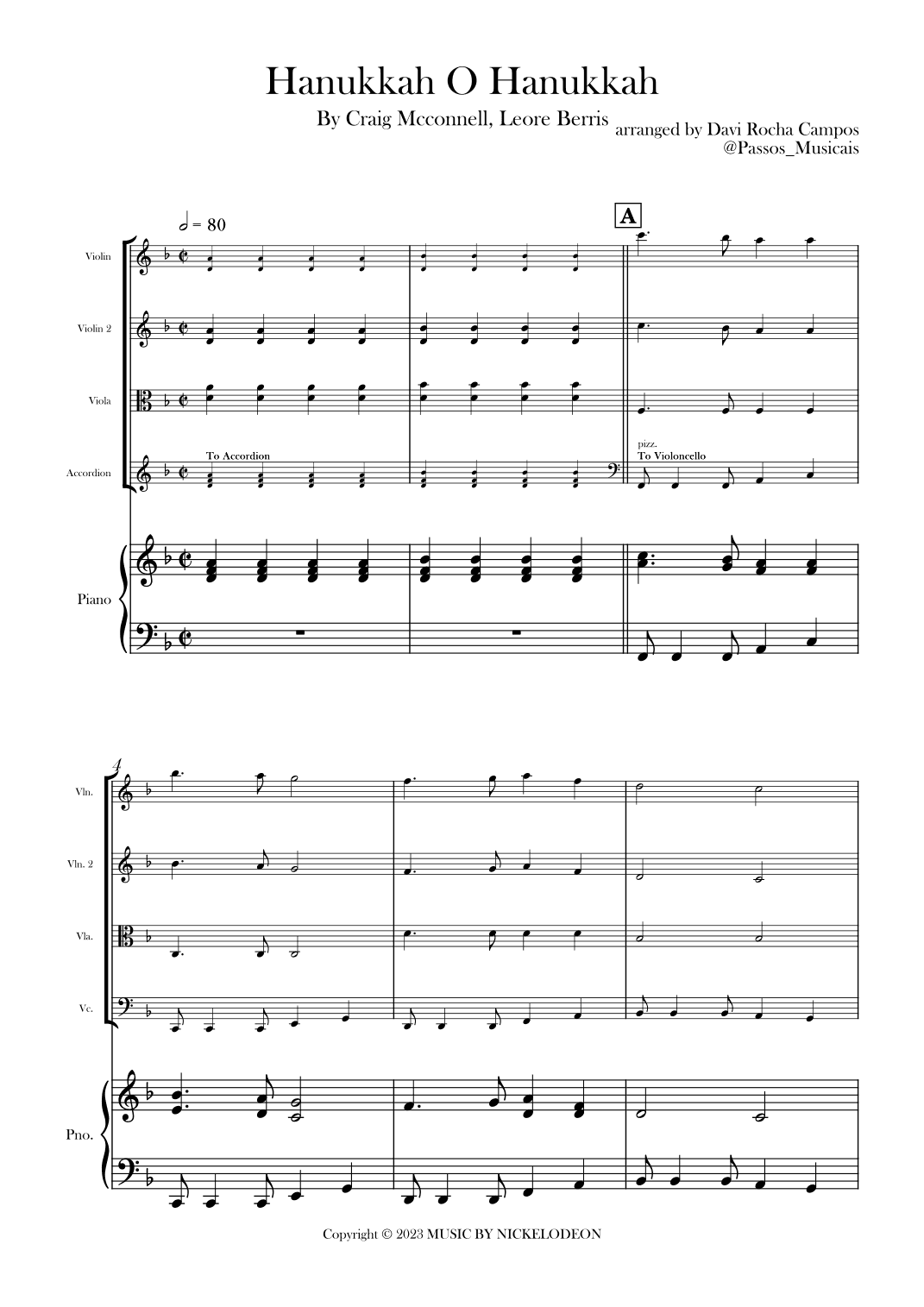 Hanukkah O Hanukkah (arr. Davi Rocha Campos)