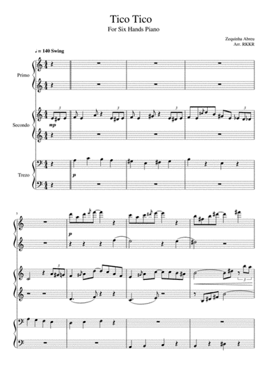 Tico Tico (6Hands Piano) (arr. RKKR)
