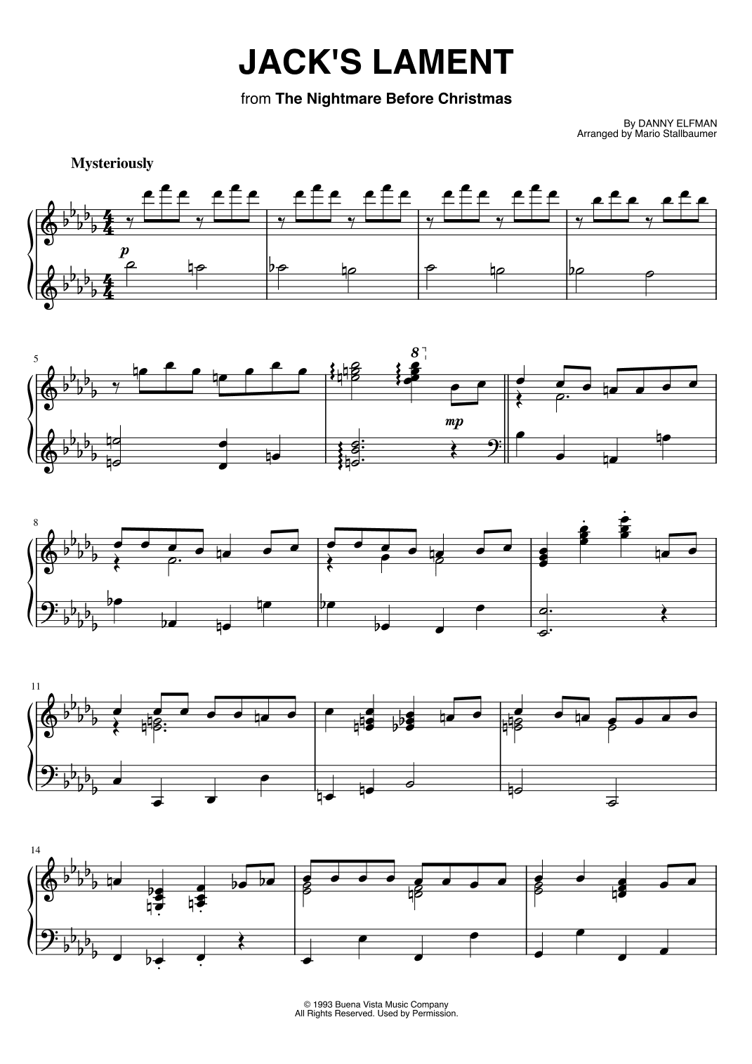 Jack's Lament (arr. Mario Stallbaumer)