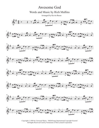 Awesome God (arr. Kevin Busse)