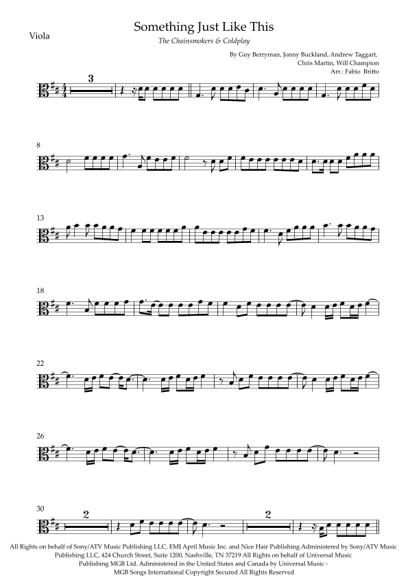 Something Just Like This (arr. Fabio Britto)