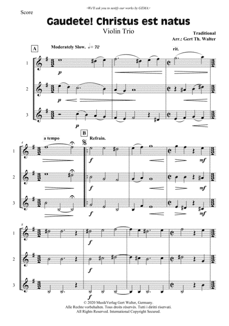 Gaudete! Christus Est Natus (arr. Gert Th. Walter)