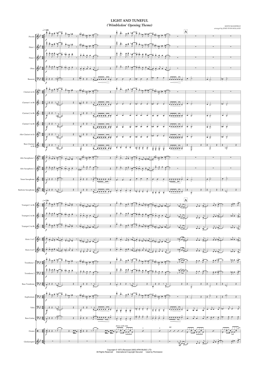 Light And Tuneful (wimbledon Opening Theme) (arr. John Ivor Holland)