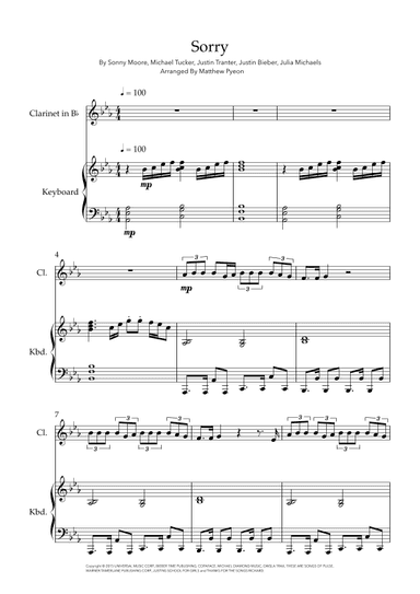 Sorry (arr. Matthew pyeon)