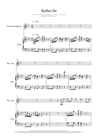 Rather Be (arr. Matthew pyeon)
