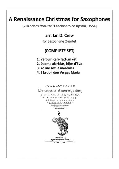 A Renaissance Christmas for Saxophones (arr. Ian D. Crew)