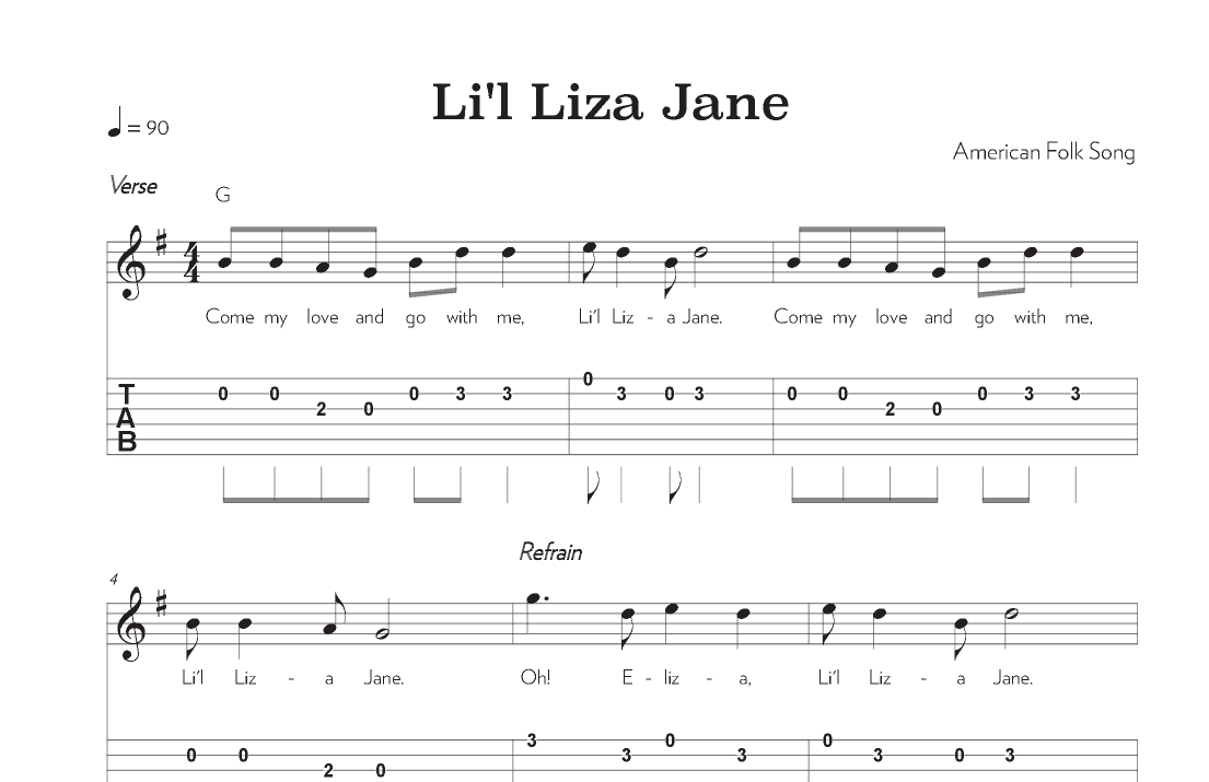 Li'l Liza Jane (arr. Riverside Guitar School)