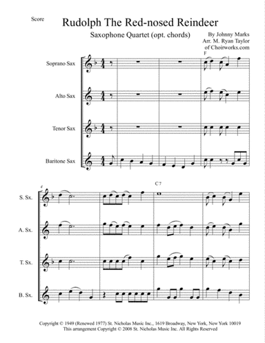 Rudolph The Red-nosed Reindeer (arr. M. Ryan Taylor)