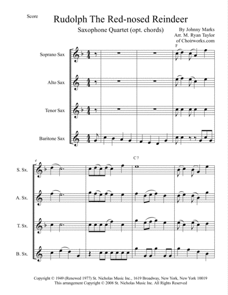 Rudolph The Red-nosed Reindeer (arr. M. Ryan Taylor)