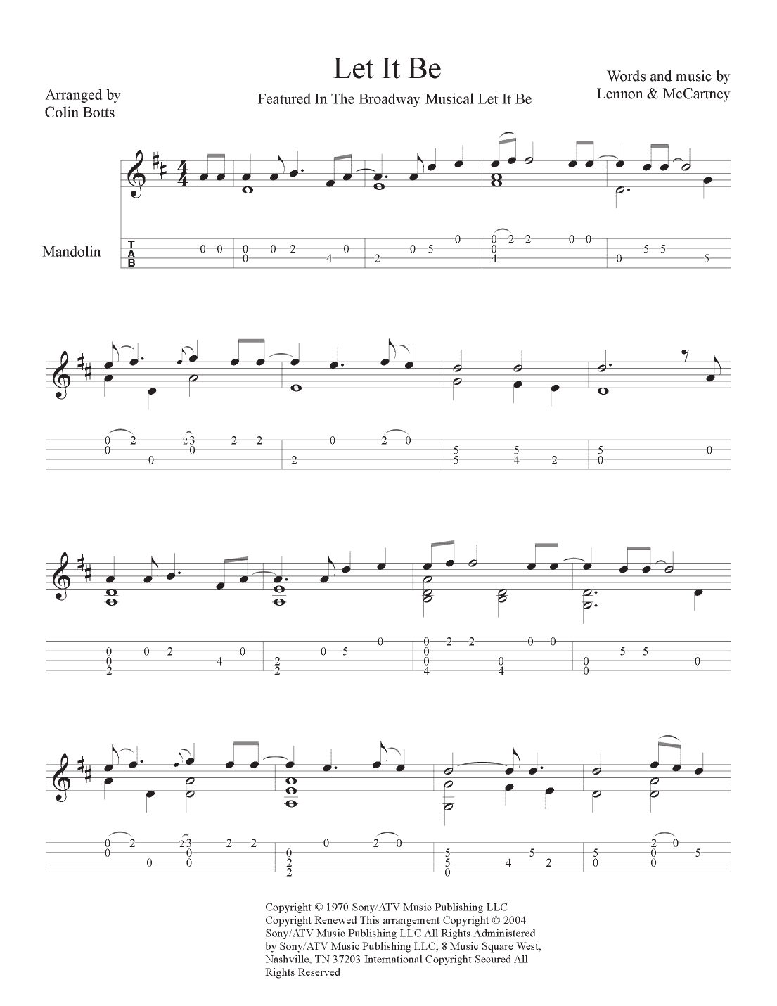 Let It Be (arr. Colin Botts)