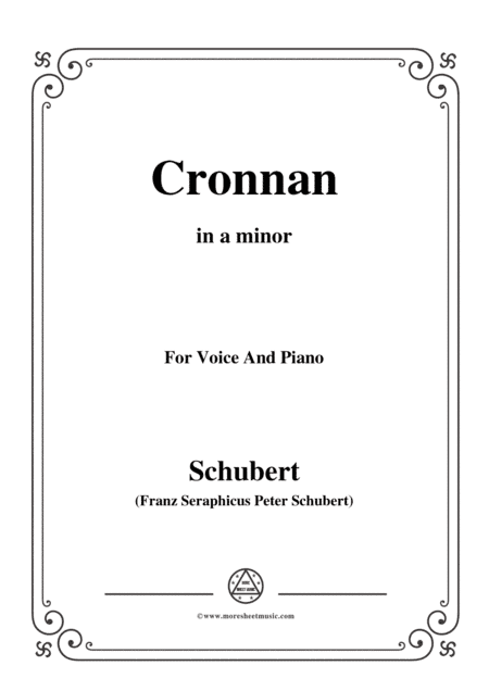 Schubert-Cronnan,in a minor,for Voice&Piano (arr. MSM)