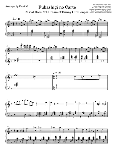 Fukashigi No Carte (arr. Fonzi M)