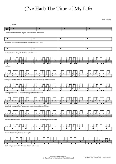 (i've Had) The Time Of My Life (arr. COPYDRUM)