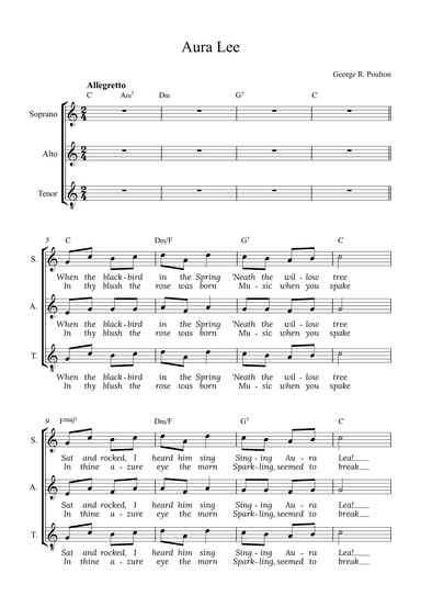 Aura Lee (arr. Alex Nunes Rodrigues)