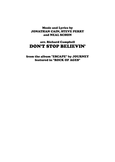Don't Stop Believin' (arr. Richard Campbell)