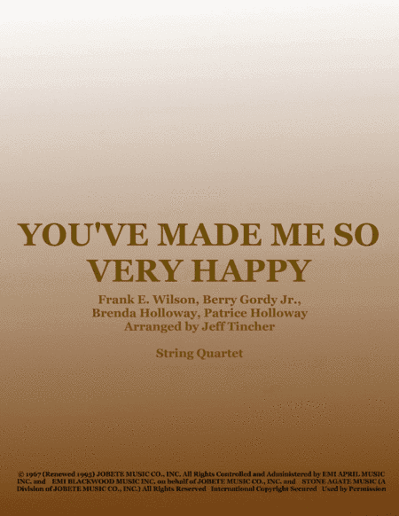 You've Made Me So Very Happy (arr. Jeff Tincher)