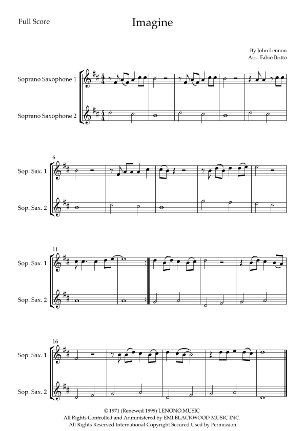 Imagine (arr. Fabio Britto)