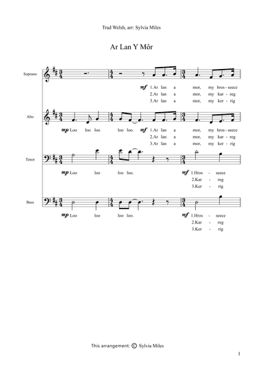 Ar Lan y Môr (arr. Sylvia Miles)