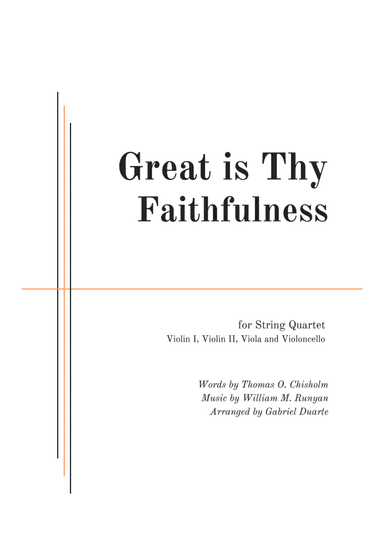Great Is Thy Faithfulness (arr. Gabriel Duarte)